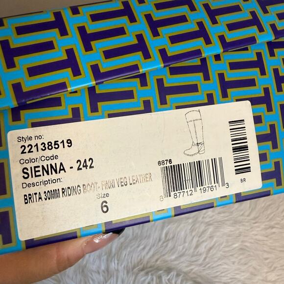 Tory Burch BRITA Riding Boot, Sienna Brown Leather Wmns Sz US6M, MSRP$495 - Picture 15 of 16